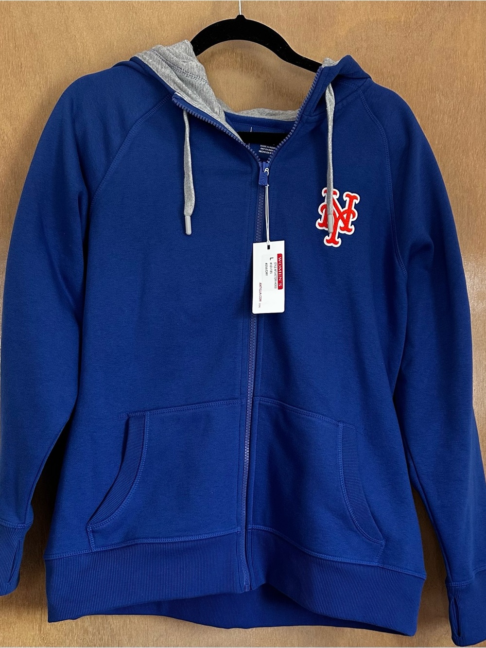 NY Mets Women’s Royal Blue Full-Zip Hoodie Jacket
